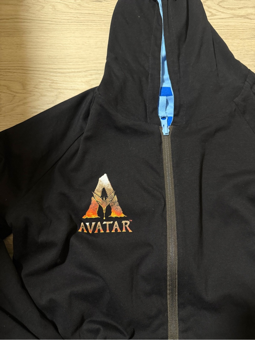 RARE AVATAR Fire & Ash Movie REVERSIBLE Promo Na’vi Hoodie Ears Disney Sz Small - Picture 6 of 9